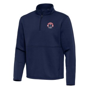 Antigua Washington Wizards Navy Twist Superior Quarter Zip Pullover Top Customizable! Personalize this great jersey.