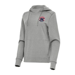 Antigua Washington Wizards Women's Top - notch Heather Gray Justice Pullover Hoodie Be a part of the action! Get this game - ready jersey.