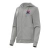Antigua Washington Wizards Women's Heather Gray Striking Seeker Full Zip Hoodie Jacket Collector's item! A rare addition to any collection.