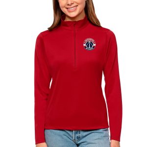 Antigua Washington Wizards Women's Red Tribute Fabulous Half Zip Top Flash sale! Snag this great jersey at a discounted price.