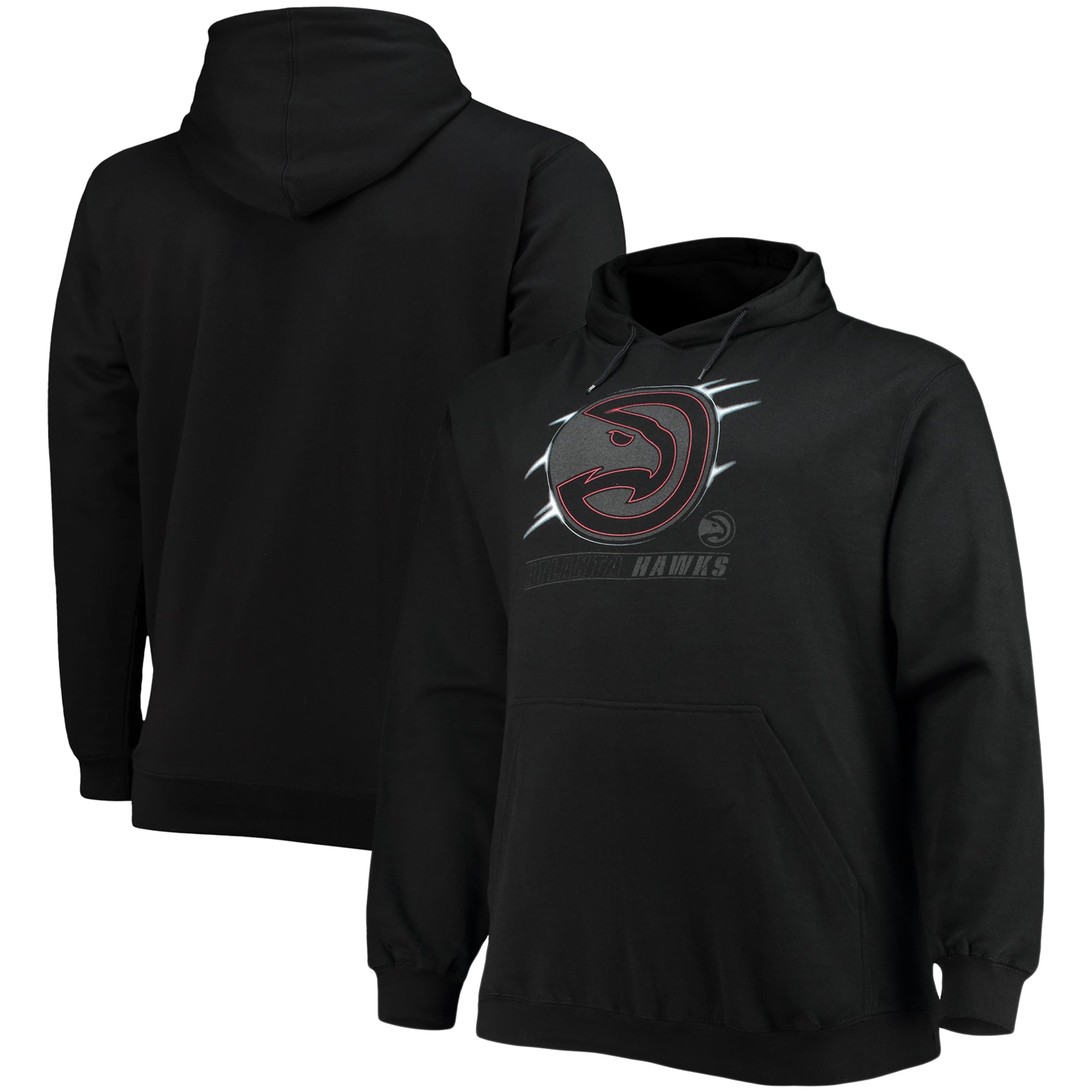 Atlanta Hawks Black Big & Enchanting Tall Pop Pullover Hoodie Collectors