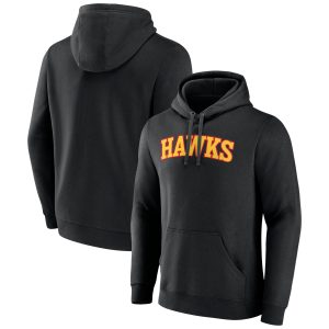 Atlanta Hawks Black Wordmark Team Pullover Hoodie Exquisite Customizable! Personalize this great jersey.