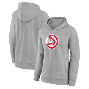Atlanta Refined Hawks Women's Gray Primary Logo Pullover Hoodie Stand out from the crowd! Wear this eye - catching jersey.