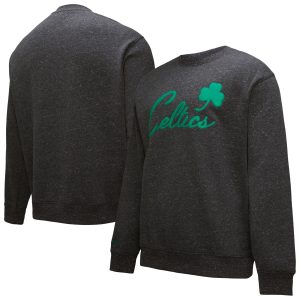 Boston Celtics Black Hardwood Classics Blackout Collection Snow Washed Pullover Gorgeous Sweatshirt Collectors
