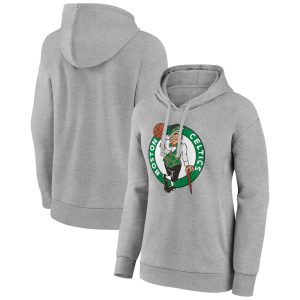 Boston Celtics Women's Exquisite Gray Primary Logo Pullover Hoodie Collectors