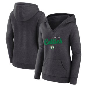 Boston Celtics Women's Heather Charcoal Triumphant V Neck Pullover Hoodie Unique Designed for performance! Get this functional jersey.