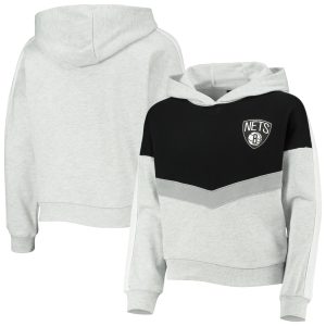 Brooklyn Nets Girls Youth Stylish Heathered Gray All Yours Pullover Hoodie Stand out from the crowd! Wear this eye - catching jersey.
