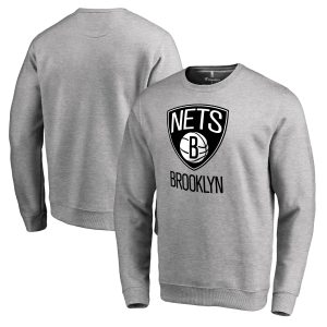Brooklyn Nets Enchanting Heathered Gray Primary Logo Sweatshirt Best - selling! Order this popular jersey before it's out of stock.