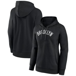 Brooklyn Nets Women's Black Wordmark Alt Pullover Dashing Hoodie Flash sale! Snag this great jersey at a discounted price.