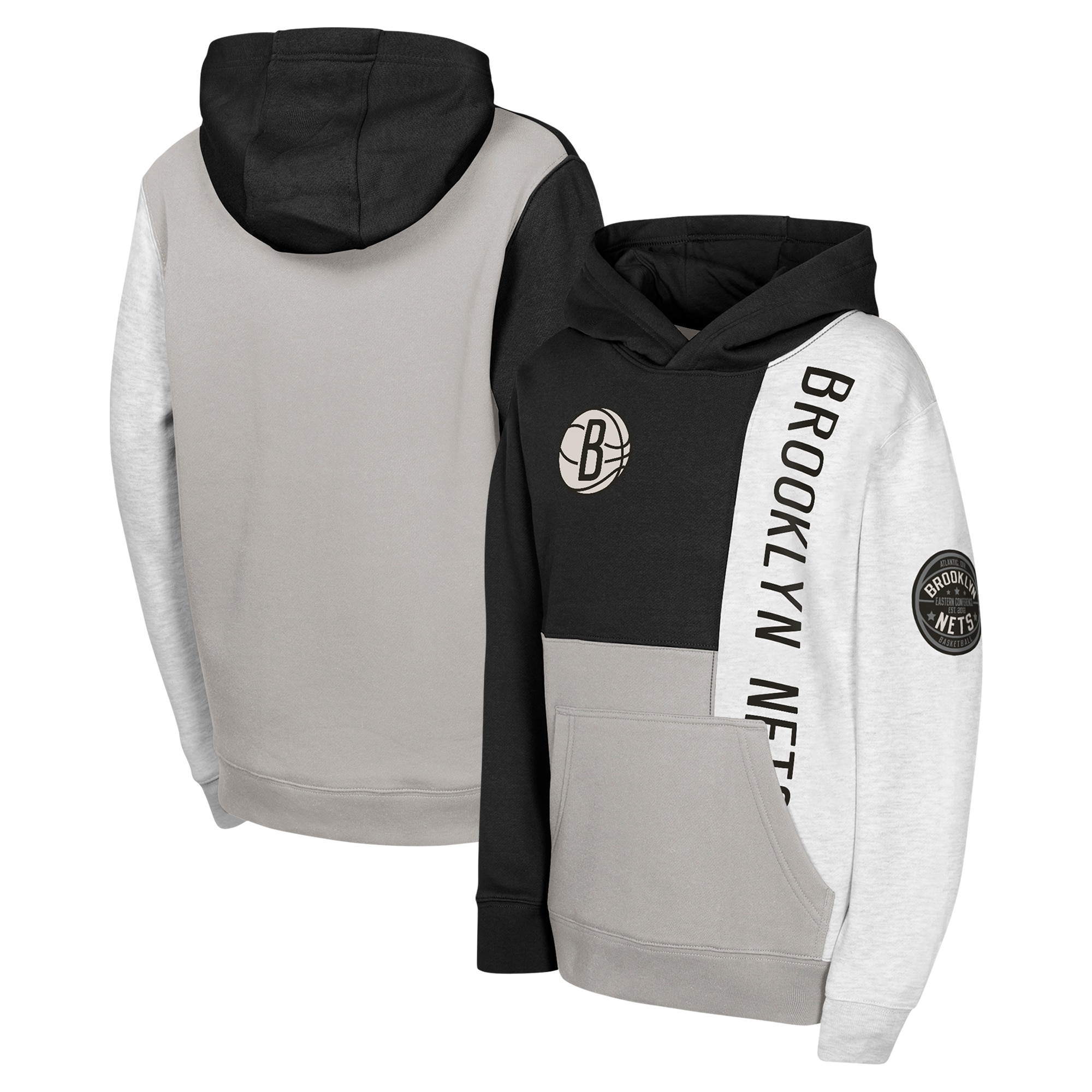 Brooklyn Nets Youth Striking Black Splash Pullover Hoodie Sports fans