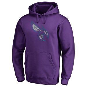 Charlotte Admirable Hornets Purple Static Logo Pullover Hoodie Perfect fit! Order this comfortable jersey.