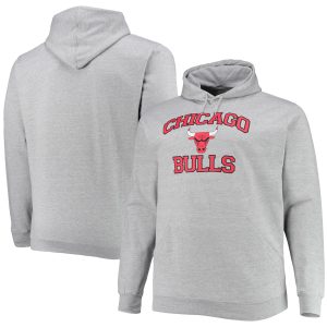 Chicago Bulls Heathered Gray Big & Alluring Tall Heart & Soul Pullover Hoodie Stand out from the crowd! Wear this eye - catching jersey.