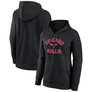 Chicago Bulls Women's Black Alluring Overtime Pullover Hoodie Sports enthusiasts