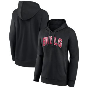 Chicago Bulls Women's High - quality Black Wordmark Alt Pullover Hoodie Show your dedication! Own this special jersey for your team.
