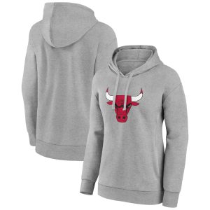Chicago Bulls Women's Gray Primary Logo Pullover Hoodie Phenomenal Join the elite! Get this exclusive jersey.