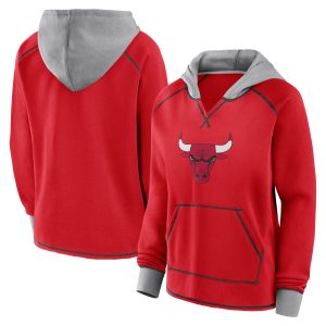 Chicago Notable Bulls Women's Red Boom Pullover Hoodie Exclusive design! Own a jersey like no other.