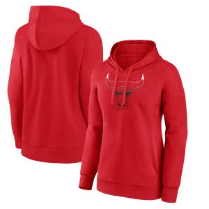 Chicago Bulls High - quality Women's Red Gradient Logo Pullover Hoodie Limited stock! Be quick and grab this must - have jersey to support your team.
