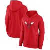 Chicago Bulls Women's Red Team Primary Logo Impressive Pullover Hoodie Exclusive design! Own a jersey like no other.