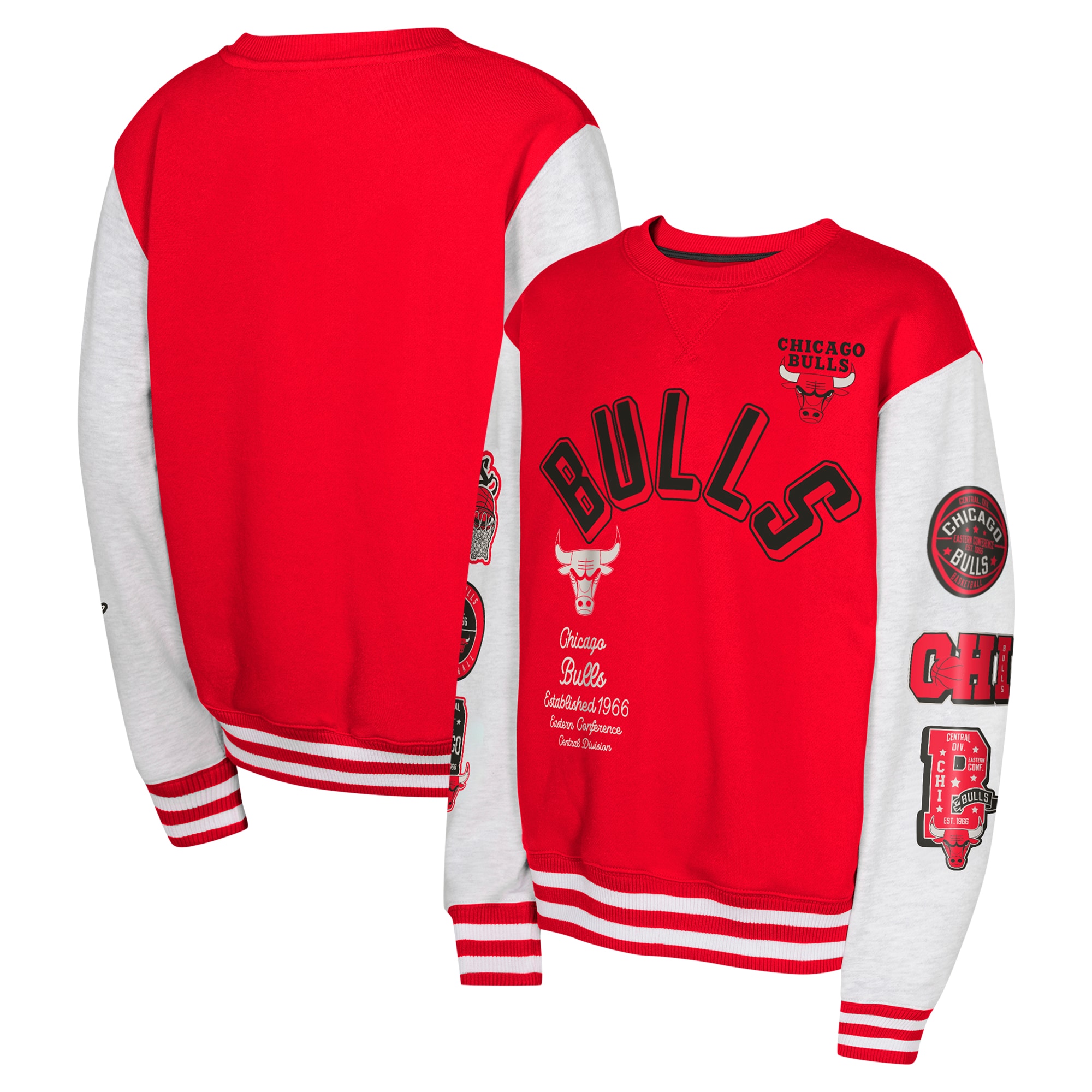 Chicago Bulls Youth Red Splendid Star Treatment Pullover Sweatshirt Stand out from the crowd! Wear this eye - catching jersey.