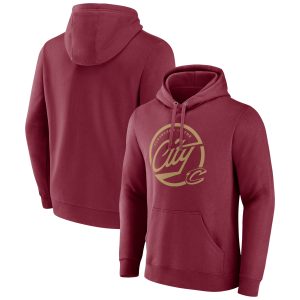 Cleveland Cavaliers Wine Team Pride Pullover Sophisticated Hoodie Authentic look! Wear this genuine jersey.