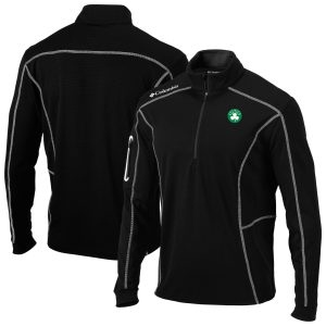 Columbia Boston Celtics Distinguished Black Omni Wick Shotgun Quarter Zip Pullover Collectors
