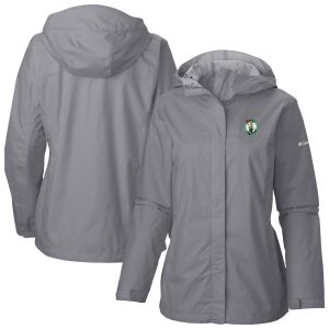 Columbia Boston Celtics Classy Women's Gray Arcadia Omni Tech™ Full Zip Hoodie Jacket Sports enthusiasts