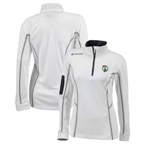 Columbia Boston Top - notch Celtics Women's White Omni Wick Shotgun Quarter Zip Pullover Top Be the first! Order this trendy jersey ahead of the crowd.