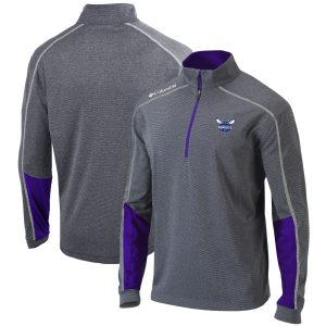 Columbia Charlotte Hornets Superb Heathered Gray/Purple Omni Wick Shotgun 2.0 Quarter Zip Pullover Top Upgrade your fan gear! Order this premium jersey today.