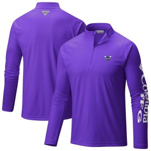 Columbia Charlotte Hornets Purple Terminal Tackle Raglan Omni Shade Quarter Zip Classy Jacket Team spirit! Show it off with this awesome jersey.