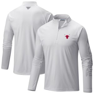 Columbia Chicago Bulls White Terminal Tackle Raglan Remarkable Omni Shade Quarter Zip Jacket Hurry! Exclusive offer. Get your hands on this outstanding jersey right away.