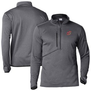 Columbia Cleveland Cavaliers Prime Gray Park View Half Zip Top Customizable! Personalize this great jersey.