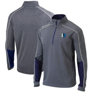 Columbia Dallas Mavericks Heathered Gray/Navy Impressive Omni Wick Shotgun 2.0 Quarter Zip Pullover Top Show your dedication! Own this special jersey for your team.
