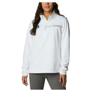 Columbia Dallas Mavericks Women's White Skiff Guide Fleece Pullover Top Refined Customizable! Personalize this great jersey.