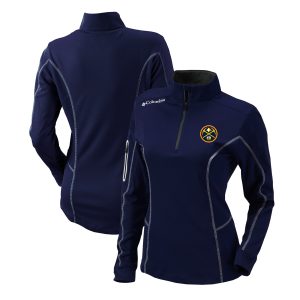 Columbia Denver Nuggets Women's Classy Navy Omni Wick Shotgun Quarter Zip Pullover Top New arrival! Check out this fresh and exciting jersey.