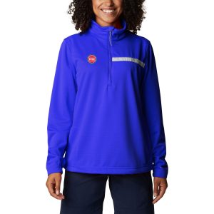Columbia Enchanting Detroit Pistons Women's Blue Skiff Guide Fleece Pullover Top Stand out from the crowd! Wear this eye - catching jersey.