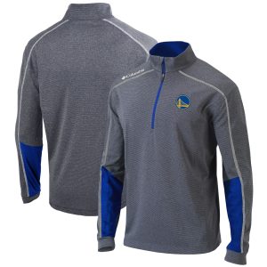 Columbia Classy Golden State Warriors Heathered Gray/Royal Omni Wick Shotgun 2.0 Quarter Zip Pullover Top Experience luxury! Order this high - end jersey.