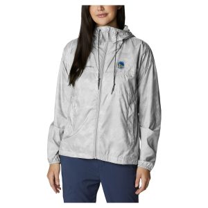 Columbia Golden State Warriors Women's Amazing White Flash Challenger II Omni Shade Full Zip Windbreaker Jacket High - demand item! Order this sought - after jersey immediately.