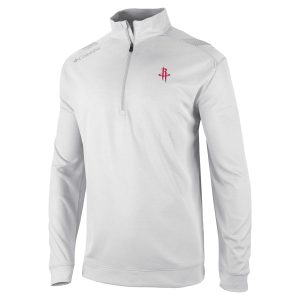 Columbia Houston Rockets Exquisite White Oakland Downs Quarter Zip Pullover Sports fans