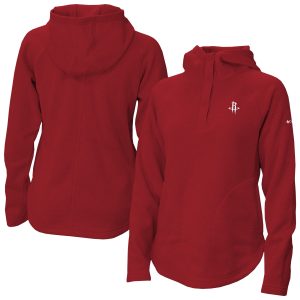 Columbia Houston Rockets Women's Red Sweater Premium Weather Quarter Snap Hoodie Join the elite! Get this exclusive jersey.
