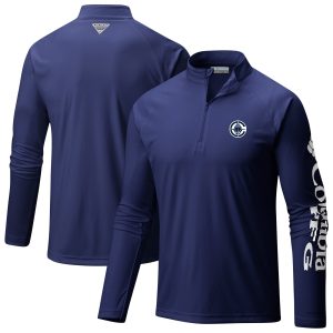 Columbia LA Clippers Navy PFG Terminal Distinguished Tackle Quarter Zip Top Gift idea! Surprise a sports fan with this amazing jersey.