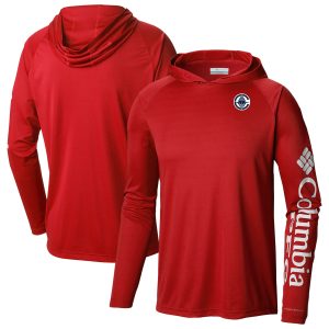 Columbia LA Clippers Red Glamorous PFG Super Terminal Tackle Hoodie Be a part of the action! Get this game - ready jersey.