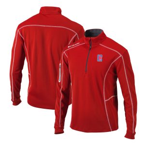 Columbia LA Clippers Red Shotgun Quarter Zip Marvelous Pullover Jacket Limited edition! Don't miss your chance to own this unique jersey.