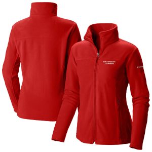 Columbia LA High - quality Clippers Women's Red Give & Go II Fleece Full Zip Jacket Last chance! Grab this awesome jersey before it's gone for good.