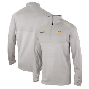 Columbia Los Angeles Lakers Heather Gray Omni Phenomenal Wick Rockin' It Quarter Zip Pullover Top Best - selling! Order this popular jersey before it's out of stock.