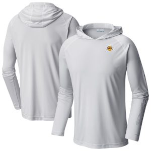 Columbia Delightful Los Angeles Lakers White PFG Super Terminal Tackle Hoodie Designed for performance! Get this functional jersey.
