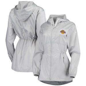 Columbia Los Angeles Lakers Women's Elegant Gray Flashback Full Zip Jacket Collectors