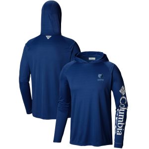 Columbia Memphis High - quality Grizzlies Navy Terminal Tackle Long Sleeve Hoodie T Shirt For a short time only! Don't miss out on this fantastic jersey.