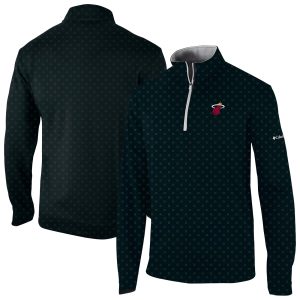 Columbia Miami Heat Black Wickham Hills Omni Wick Quarter Zip Jacket Stylish Sports fans