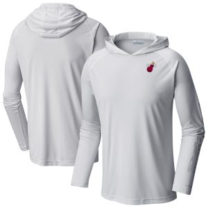 Columbia Miami Heat Glamorous White PFG Super Terminal Tackle Hoodie Last chance! Grab this awesome jersey before it's gone for good.