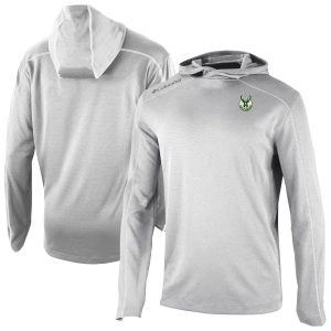 Columbia Milwaukee Prime Bucks Gray Omni Wick Shotgun Pullover Hoodie Customizable! Personalize this great jersey.